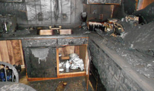 Fire Damaged Kitchen - Rocky Cross Construction